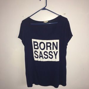 Navy blue graphic shirt